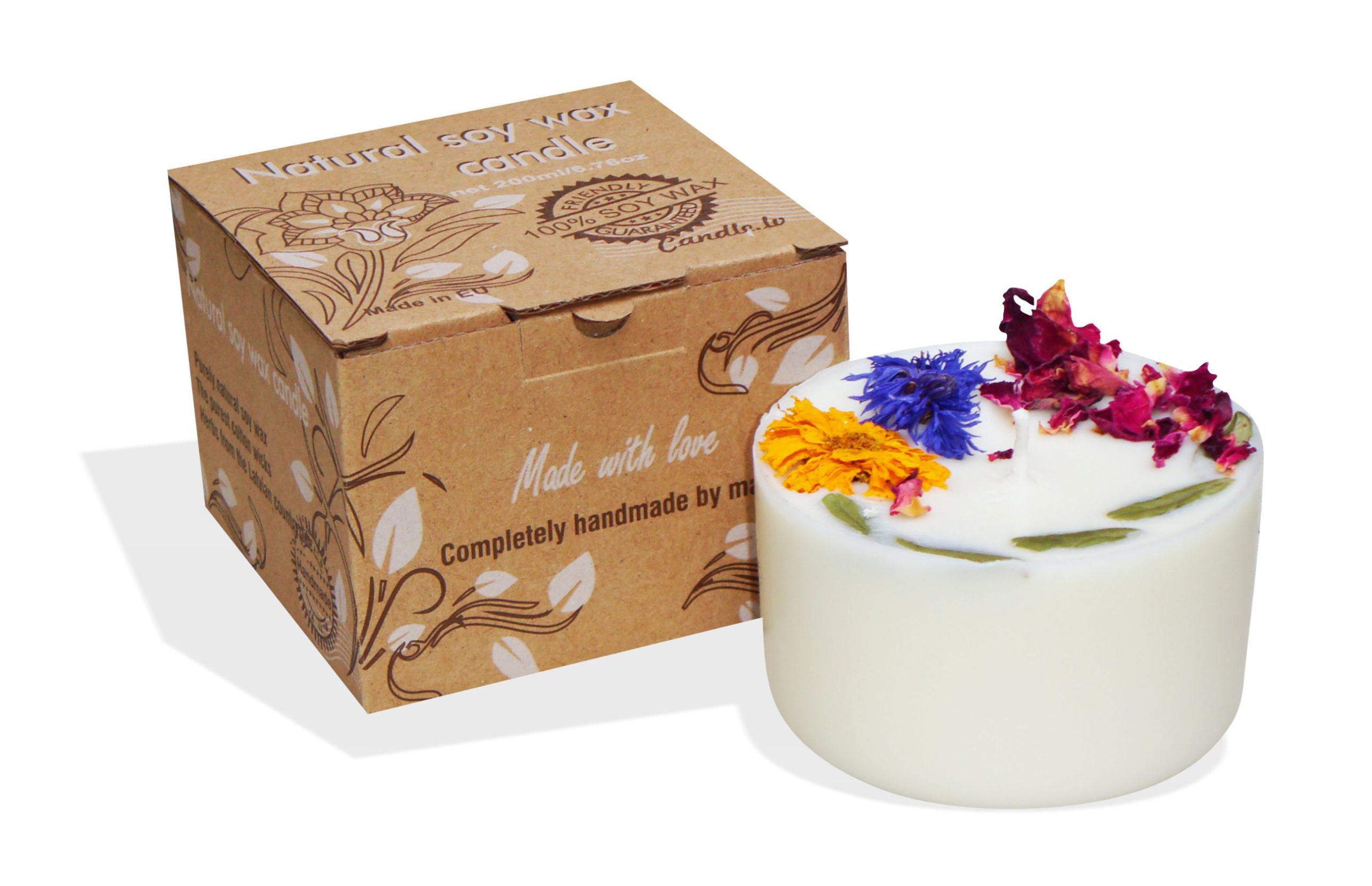 Soy wax candle with a cotton wick cinnamon orange 200ml