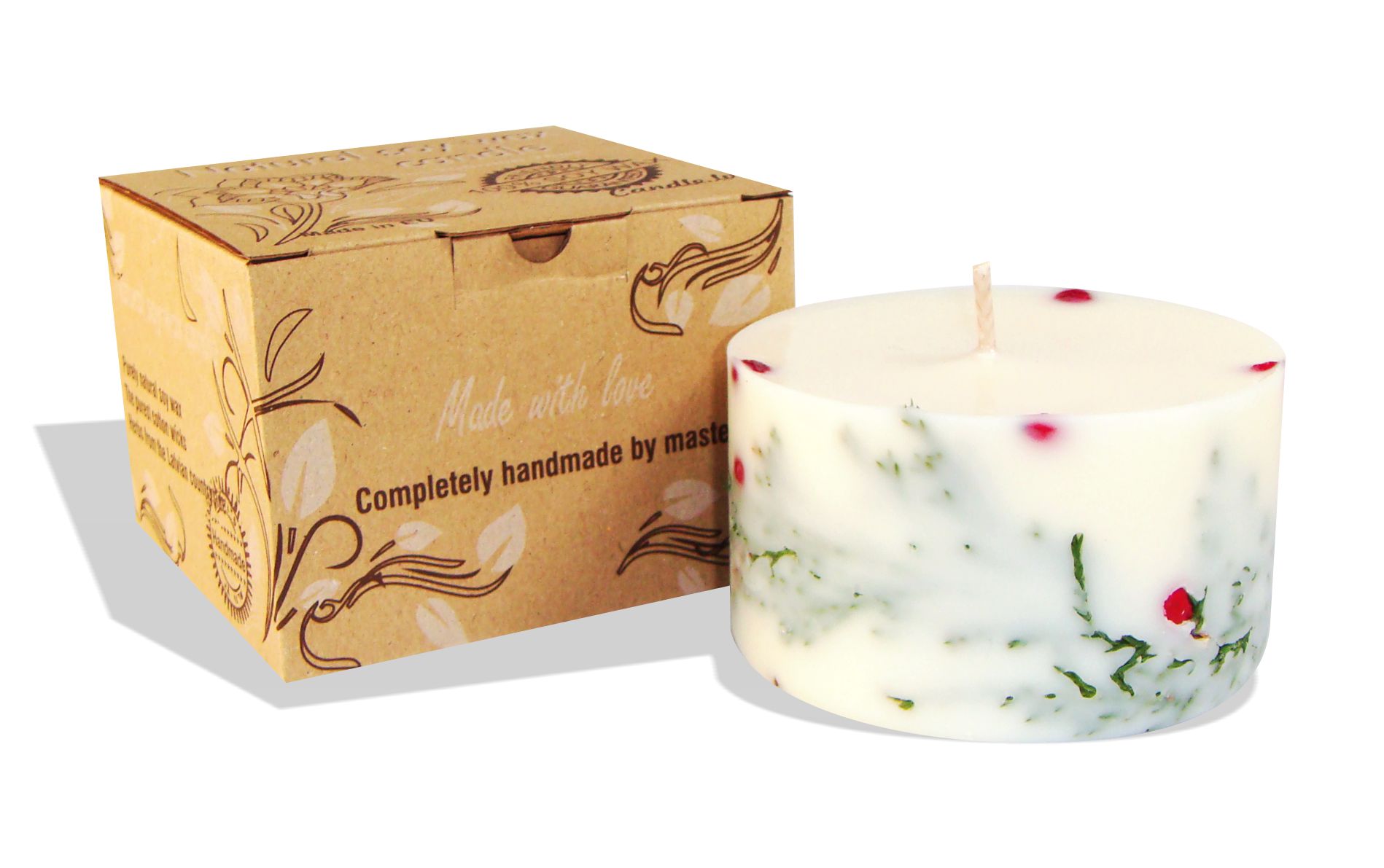 Soy wax candle with a cotton wick 200 ml colour line white pine