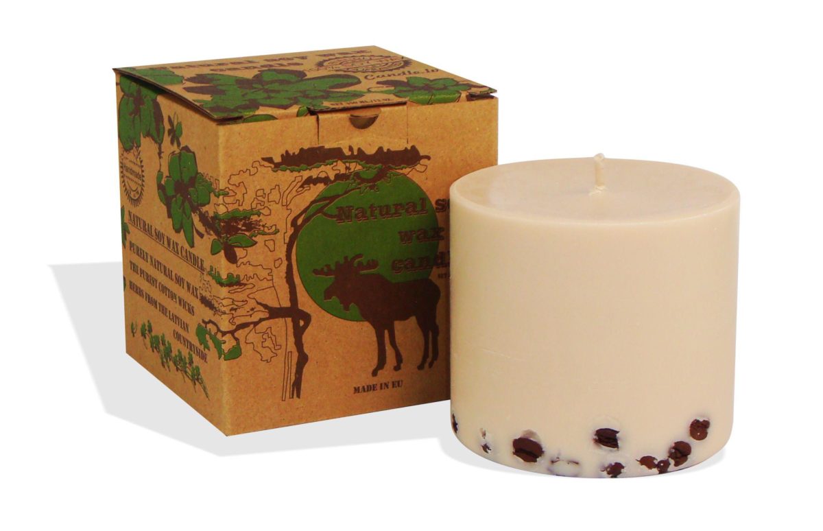 Soy wax candle with a cotton wick 350 ml Coffee Cinnamon