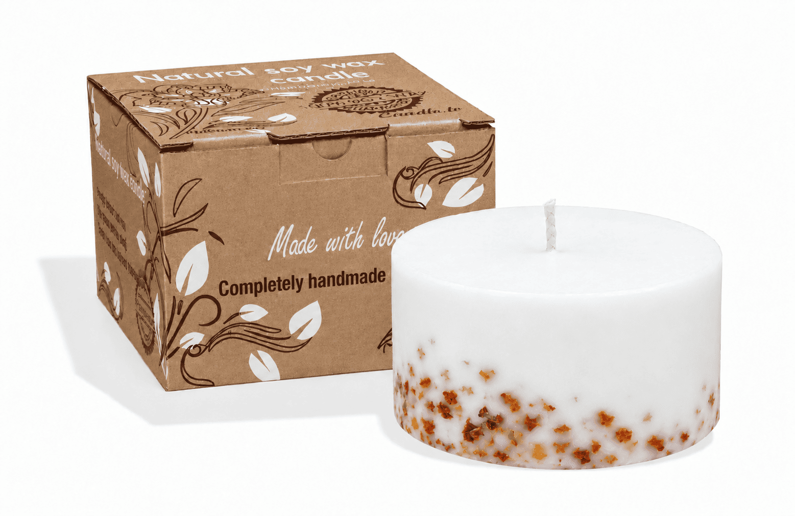 Soy wax candle with a cotton wick 200ml, Amber